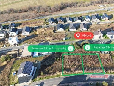 EXKLUZÍVNE – Ponúkame na predaj STAVEBNÉ POZEMKY v krásnej obci Vlková s TOP výhľadom