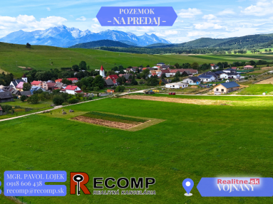 Na predaj stavebný pozemok pre rodinný dom – Vojňany, okres Kežmarok 